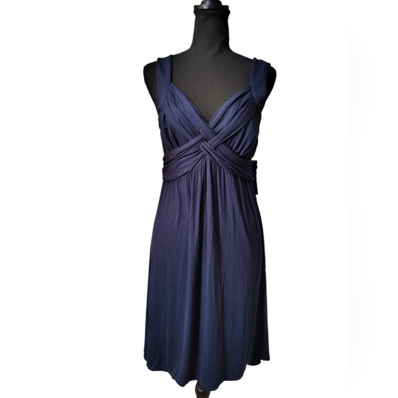 New York & Company Navy Empire Waist Dress – NWT – Wedding Guest / Homecoming - Picture 2 of 11